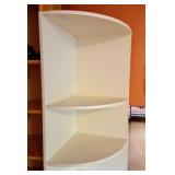 Pair of White Corner Shelves