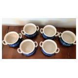 Blue Ceramic Polish Crocks