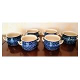 Blue Ceramic Polish Crocks