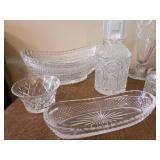 Vintage Cut/Pressed Glass and Baccarat Vase