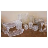 Vintage Cut/Pressed Glass and Baccarat Vase