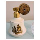 Crystal Perfume Bottles  and Limoges Atomizer