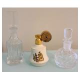 Crystal Perfume Bottles  and Limoges Atomizer