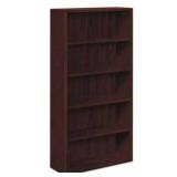 HON 10500 Series Laminate Bookcase, Five-Shelf, 36w x 13-1/8d x 71h, Mahogany