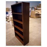 HON 10500 Series Laminate Bookcase, Five-Shelf, 36w x 13-1/8d x 71h, Mahogany