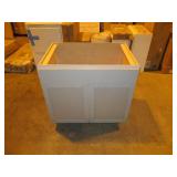 Hampton Bay Courtland Shaker Assembled 36 in. x 34.5 in. x 24 in. Stock Sink Base Kitchen Cabinet in Sterling Gray Finish