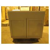 Hampton Bay Courtland Shaker Assembled 36 in. x 34.5 in. x 24 in. Stock Sink Base Kitchen Cabinet in Sterling Gray Finish
