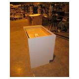 Hampton Bay Courtland Shaker Assembled 36 in. x 34.5 in. x 24 in. Stock Base Kitchen Cabinet in Sterling Gray Finish