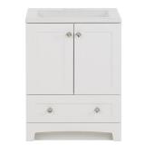 Thornbriar 24 in. W x 18.75 in. D Bath Vanity in White with Colorpoint Vanity Top in White with White Sink and Mirror