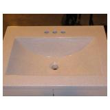 Thornbriar 24 in. W x 18.75 in. D Bath Vanity in White with Colorpoint Vanity Top in White with White Sink and Mirror