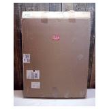 Blanco 22 in. W x 28 in. H Framed Rectangular Beveled Edge Bathroom Vanity Mirror in Satin White