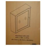 Home Decorators Collection Aberdeen 24 in. x 27 in. Surface Mount Medicine Cabinet in Antique Oak