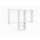 Deluxe 60 in. W - 96 in. W White Wood Closet System