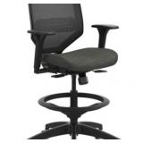 HON Solve Mid-Back Task Stool, Ink Seat Fabric