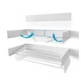 40 in. Indoor/Outdoor White Retractable Wall Mount Drying Rack