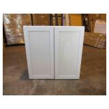 Courtland Shaker Assembled 30 in. x 30 in. x 12 in. Stock Wall Kitchen Cabinet in Polar White Finish (Back Damage Minor Re Glue)