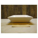 Flat Square Bathroom Ceramic Vessel Sink Art Basin in White
