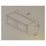 Courtland Shaker Assembled 30 in. x 12 in. x 12 in. Stock Wall Kitchen Cabinet in Polar White Finish