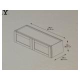 Courtland Shaker Assembled 36 in. x 12 in. x 12 in. Stock Wall Kitchen Cabinet in Polar White Finish