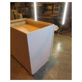 Courtland Shaker Assembled 36 in. x 34.5 in. x 24 in. Stock Base Kitchen Cabinet in Polar White Finish