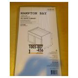 Courtland Shaker Assembled 36 in. x 34.5 in. x 24 in. Stock Base Kitchen Cabinet in Polar White Finish