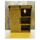 Cates 8 in. x 22 in. x 28 in. Rustic Brown Wood Decorative Cabinet Wall Shelf