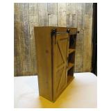 Cates 8 in. x 22 in. x 28 in. Rustic Brown Wood Decorative Cabinet Wall Shelf