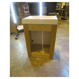 Shaila 24.5 in. W Bath Vanity in White with Cultured Marble Vanity Top in White with White Basin