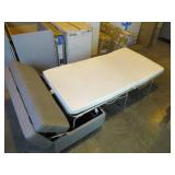 DRAYPER SLEEPER OTTOMAN W/ Sleeper memory foam in Gray