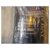 Border Navy Aqua 5 ft. x 7 ft. Indoor/Outdoor Area Rug