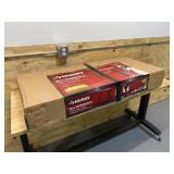 HUSKY 4 ft. Black Solid Wood Workbench