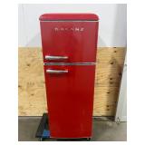 GALANZ 7.6 cu.ft. Retro Mini Refrigerator with Dual Door and True Freezer in Red