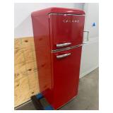 GALANZ 7.6 cu.ft. Retro Mini Refrigerator with Dual Door and True Freezer in Red