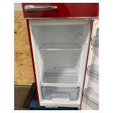 GALANZ 7.6 cu.ft. Retro Mini Refrigerator with Dual Door and True Freezer in Red