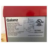 GALANZ 7.6 cu.ft. Retro Mini Refrigerator with Dual Door and True Freezer in Red