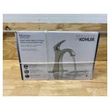 KOHLER Maxton Brushed Nickel 1-Handle 4-in Centerset WaterSense Bathroom Sink Faucet with Drain and Deck Plate