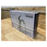 KOHLER Maxton Brushed Nickel 1-Handle 4-in Centerset WaterSense Bathroom Sink Faucet with Drain and Deck Plate