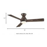HOME DECORATORS COLLECTION Emery 56 in. LED Seasoned Wood Ceiling Fan with Remote Control