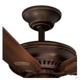 HAMPTON BAY Campbell 52 in. LED Indoor Mediterranean Bronze Ceiling Fan with Light Kit and Remote Control
