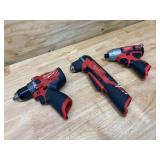 MILWAUKEE Lot of 3 Tools (see description for details) Tools Only.