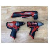MILWAUKEE Lot of 3 Tools (see description for details) Tools Only.