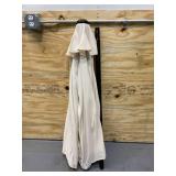 LAUREL CANYON 7.5 ft. Market Patio Umbrella Table with Push Button Tilt and Crank in Beige