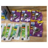 Lot of Various Light Bulbs from FEIT ELECTRIC and PHILIPS