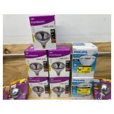 Lot of Various Light Bulbs from FEIT ELECTRIC and PHILIPS