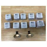 AMEROCK GLACIO Lot of 12- Glacio 1-3/4 in. L (44 mm) Clear/Black Bronze Oval Cabinet Knob