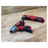 MILWAUKEE 12V 1/4" Hex Impact Driver and MILWAUKEE Mult-Tool (Tools Only)