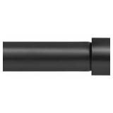IVILON Drapery Treatment Window Curtain Rod 1" Rod with End Cap 120-240" Black