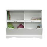 SAUDER Twin Pogo Bookcase/Footboard Soft White Finish