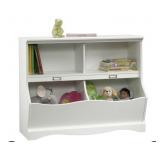 SAUDER Twin Pogo Bookcase/Footboard Soft White Finish