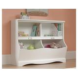 SAUDER Twin Pogo Bookcase/Footboard Soft White Finish